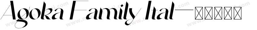 Agoka Family Ital字体转换
